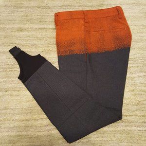 Prada fall 2007 mens orange gray wool ombré pants with stirrups AW07 FW07 runway